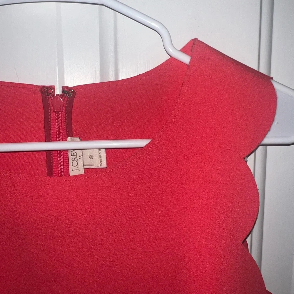 J. Crew Womens Shift Dress Sleeveless Scalloped Hem - Size 8 - Picture 3 of 3